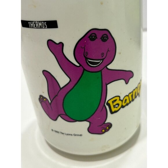 Vintage Barney & Baby Bop 1992 Lunch Box Thermos 4 Piece Lyons Group Plastic - Picture 15 of 16